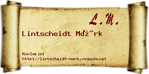 Lintscheidt Márk névjegykártya